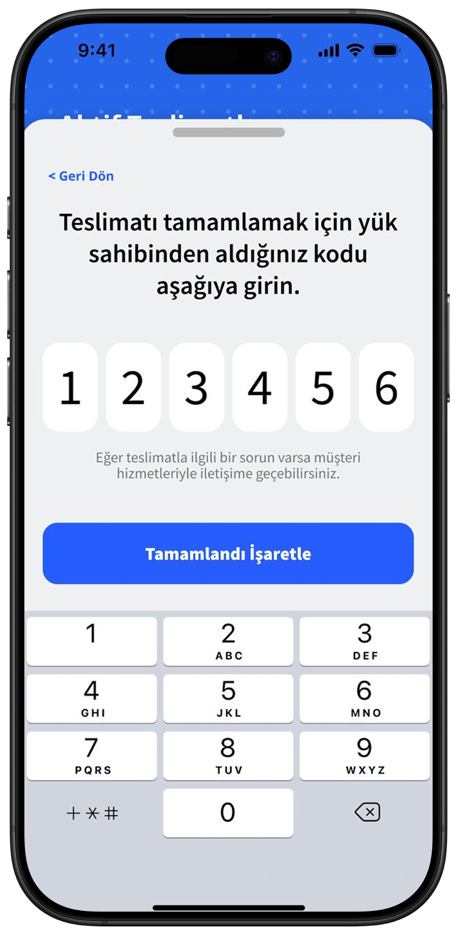 Kolayyük uygulaması aktif teslimatlar ve ilan tahtası görünümü